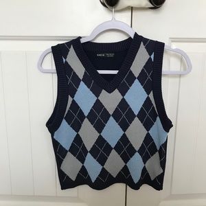 Argyle diamond sweater vest